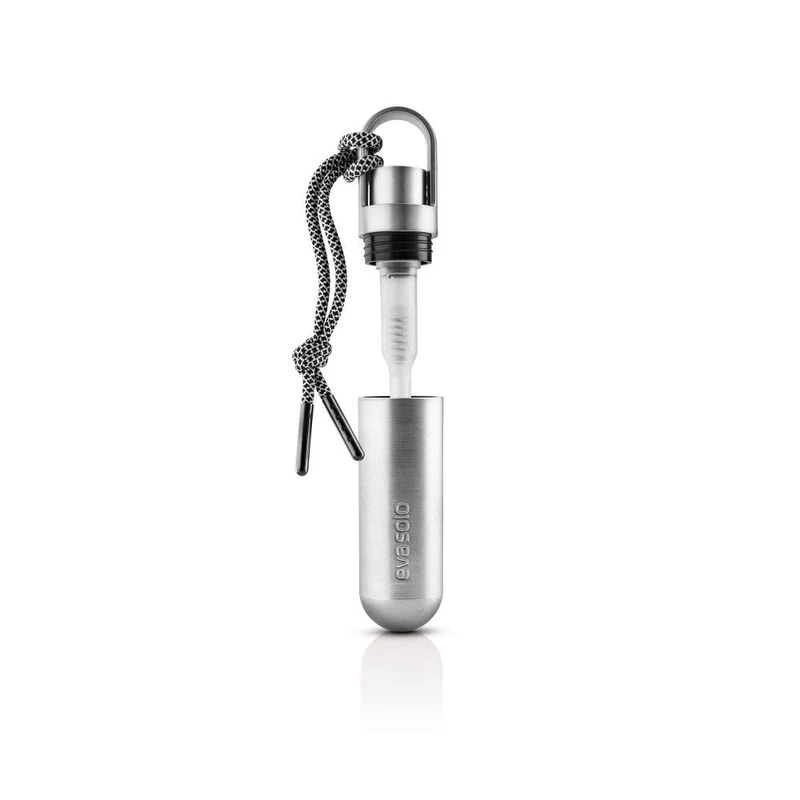Eva Solo Minidispenser für Handdesinfektionsgel, Spender, Schlüsselanhänger, Kordel, Kunststoff, Silver, 17 ml, 567901