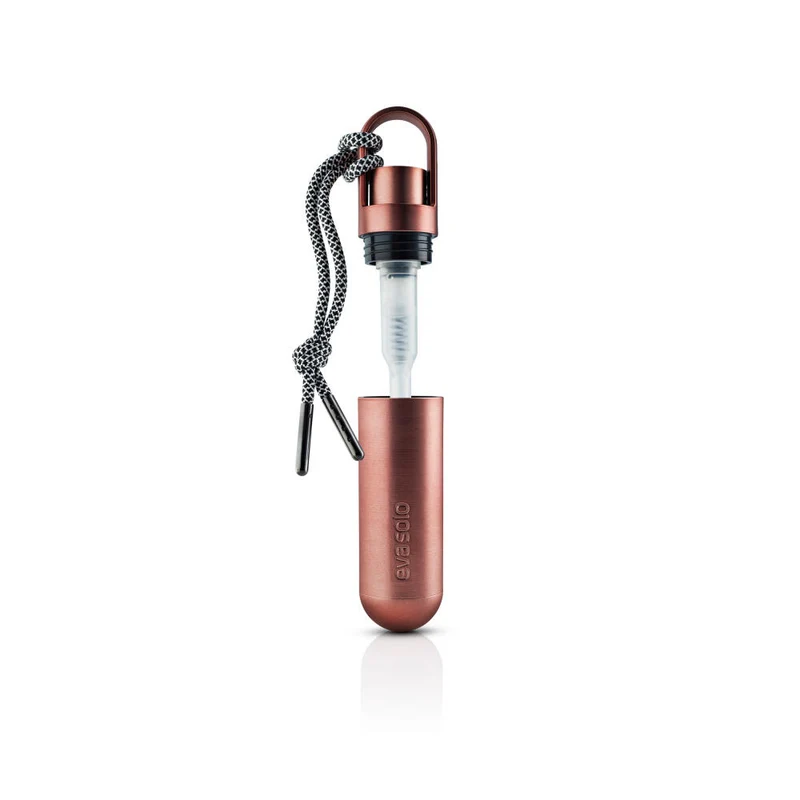 Eva Solo Minidispenser für Handdesinfektionsgel, Spender, Schlüsselanhänger, Kordel, Kunststoff, Bronze, 17 ml, 567902