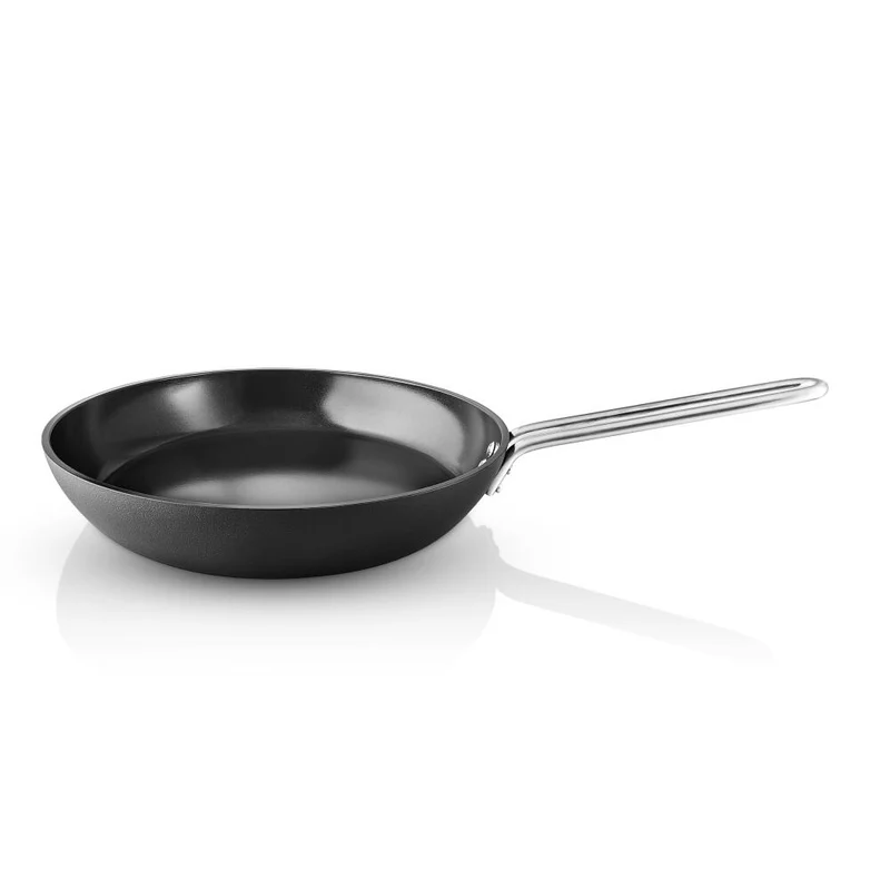 Eva Trio Professional Bratpfanne, Pfanne, Induktionsgeeignet, Aluminium, Edelstahl, Keramik Beschichtung, Black, 30 cm, 204830
