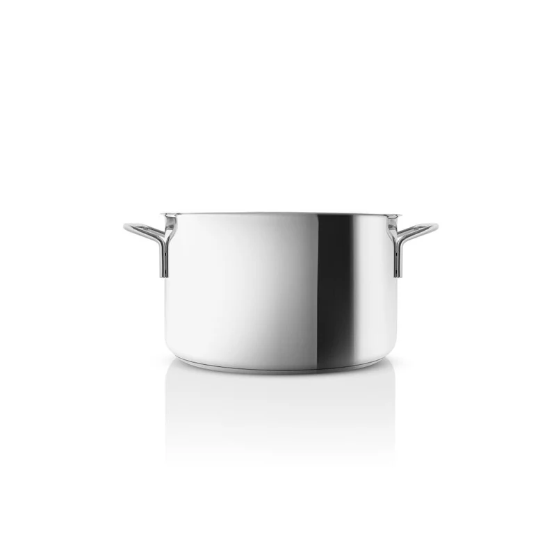Eva Trio Stainless Steel Topf, Kochtopf, Induktionsgeeignet, Aluminium, Edelstahl, Polished Steel, 9 L, 302490