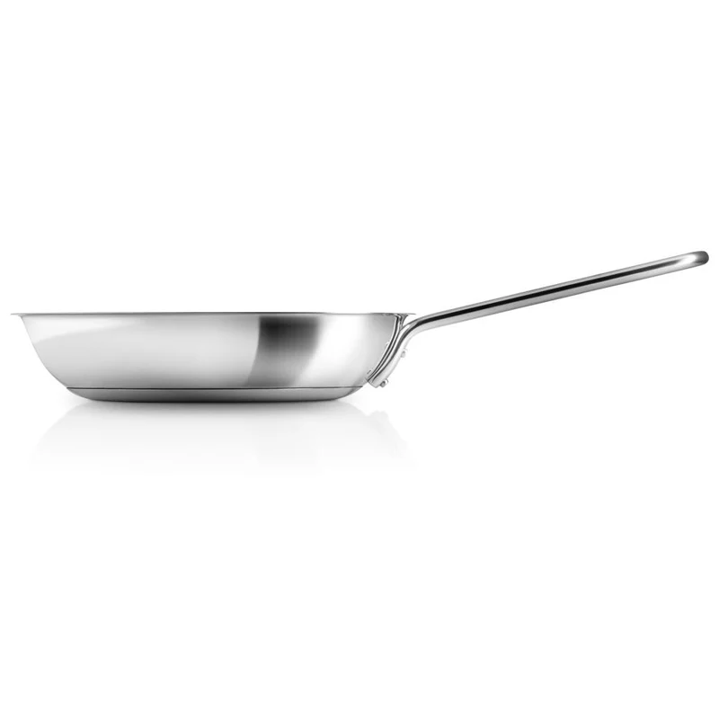 Eva Trio Stainless Steel Bratpfanne, Pfanne, Keramikbeschichtung, Induktionsgeeignet, Aluminium, Edelstahl, Polished Steel, 20 cm, 302510