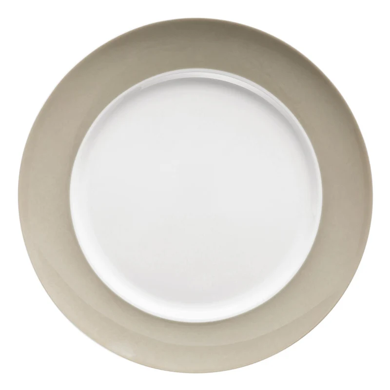Thomas Sunny Day Speiseteller, Grillteller, Teller, Porzellan, Greige / Grau Beige, Spülmaschinenfest, 27 cm, 10227