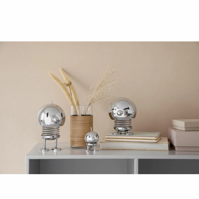 Hoptimist LED-Lampe L Chrome, Leuchte, ABS-Kunststoff, Stahl, Chromfarben, 15 cm, 32945