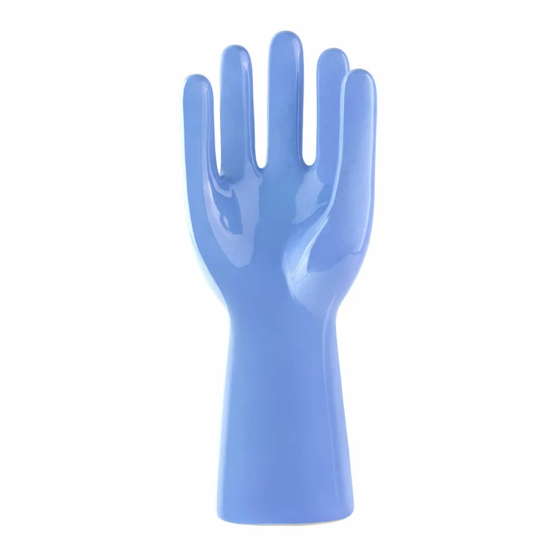 Donkey Products Schmuckhalter Arts of Parts Hand groß, Schmuckständer, Steingut, Blau, 12 x 7.5 x 30 cm, 211010