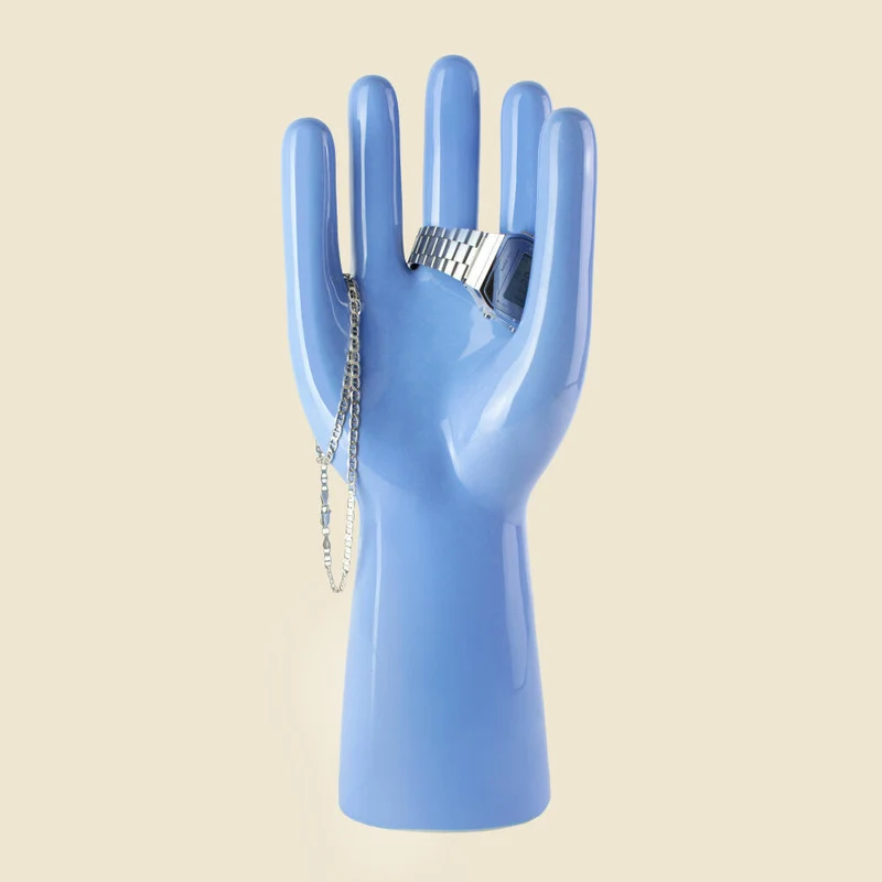 Donkey Products Schmuckhalter Arts of Parts Hand groß, Schmuckständer, Steingut, Blau, 12 x 7.5 x 30 cm, 211010