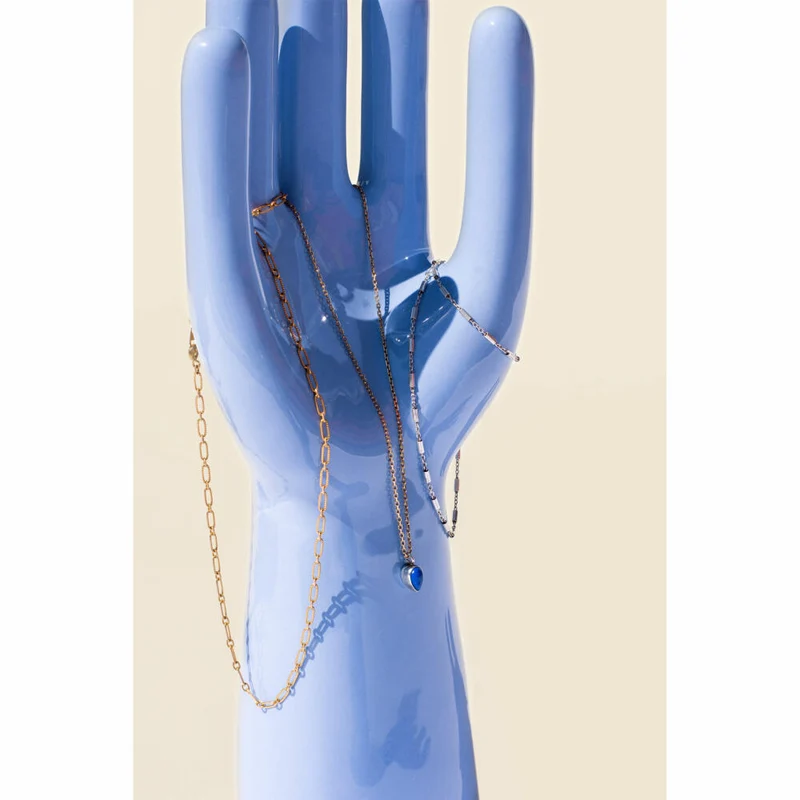 Donkey Products Schmuckhalter Arts of Parts Hand groß, Schmuckständer, Steingut, Blau, 12 x 7.5 x 30 cm, 211010