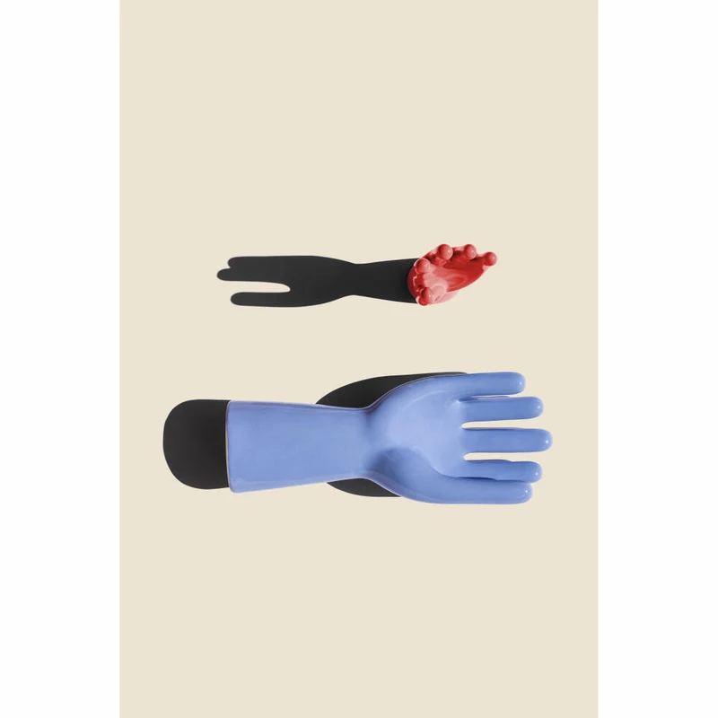 Donkey Products Schmuckhalter Arts of Parts Hand groß, Schmuckständer, Steingut, Blau, 12 x 7.5 x 30 cm, 211010