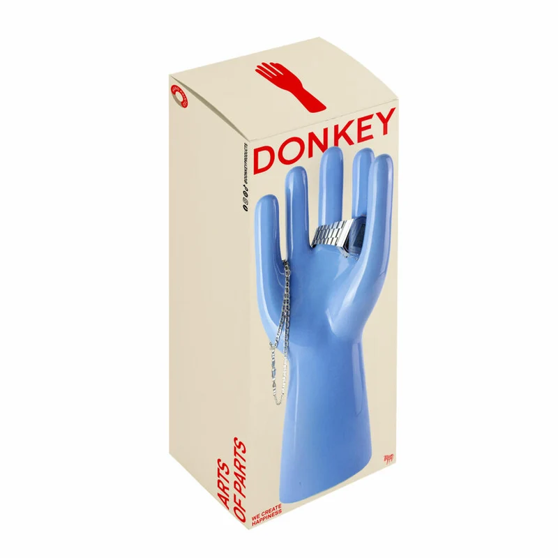 Donkey Products Schmuckhalter Arts of Parts Hand groß, Schmuckständer, Steingut, Blau, 12 x 7.5 x 30 cm, 211010
