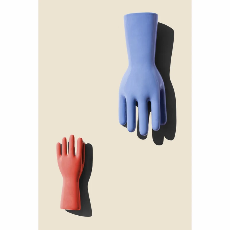 Donkey Products Schmuckhalter Arts of Parts Hand klein, Schmuckständer, Steingut, Rot, 7 x 4 x 18 cm, 211011