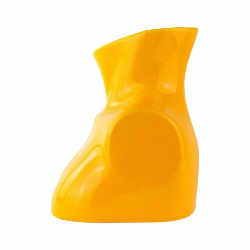 Donkey Products Vase Arts of Parts Torso, Blumenvase, Dekovase, Dekoration, Steingut, Gelb, 25 x 17 x 21 cm, 211013