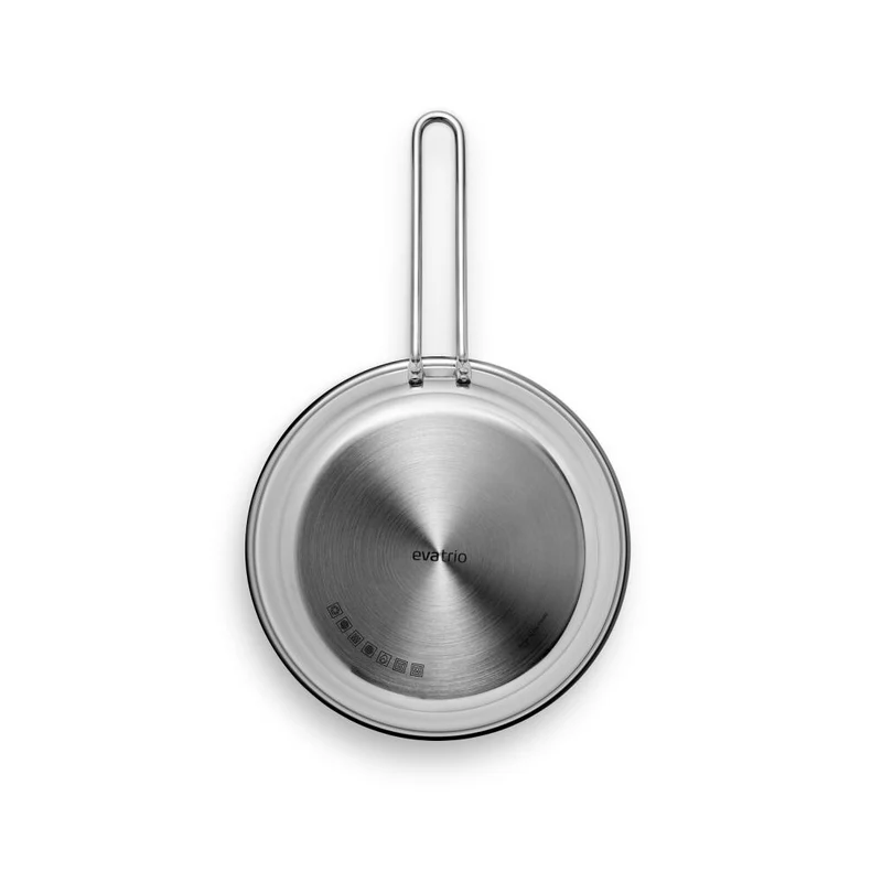 Eva Trio Stainless Steel Bratpfanne, Pfanne, Induktionsgeeignet, Aluminium, Edelstahl, Polished Steel, 28 cm, 302728