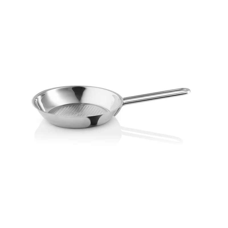 Eva Trio Stainless Steel Bratpfanne Honeycomb, Pfanne, Induktionsgeeignet, Aluminium, Edelstahl, Polished Steel, 20 cm, 303320