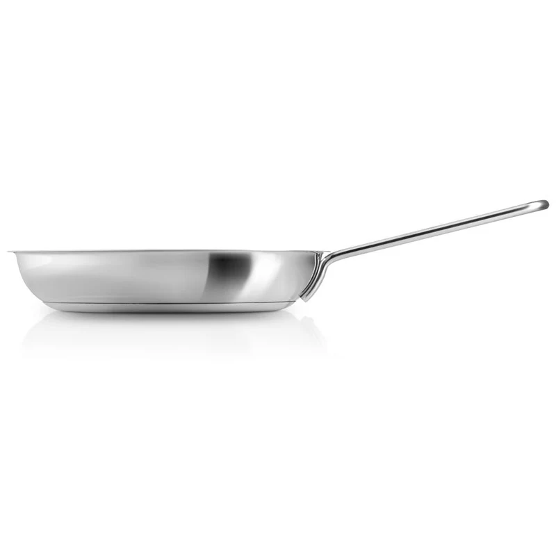 Eva Trio Stainless Steel Bratpfanne Honeycomb, Pfanne, Induktionsgeeignet, Aluminium, Edelstahl, Polished Steel, 24 cm, 303324