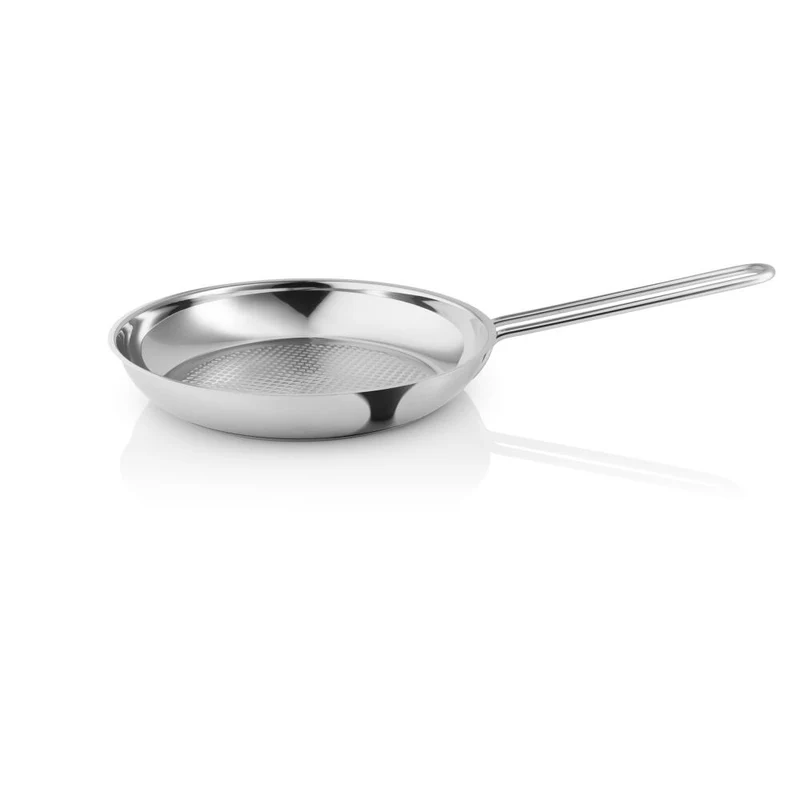 Eva Trio Stainless Steel Bratpfanne Honeycomb, Pfanne, Induktionsgeeignet, Aluminium, Edelstahl, Polished Steel, 28 cm, 303328