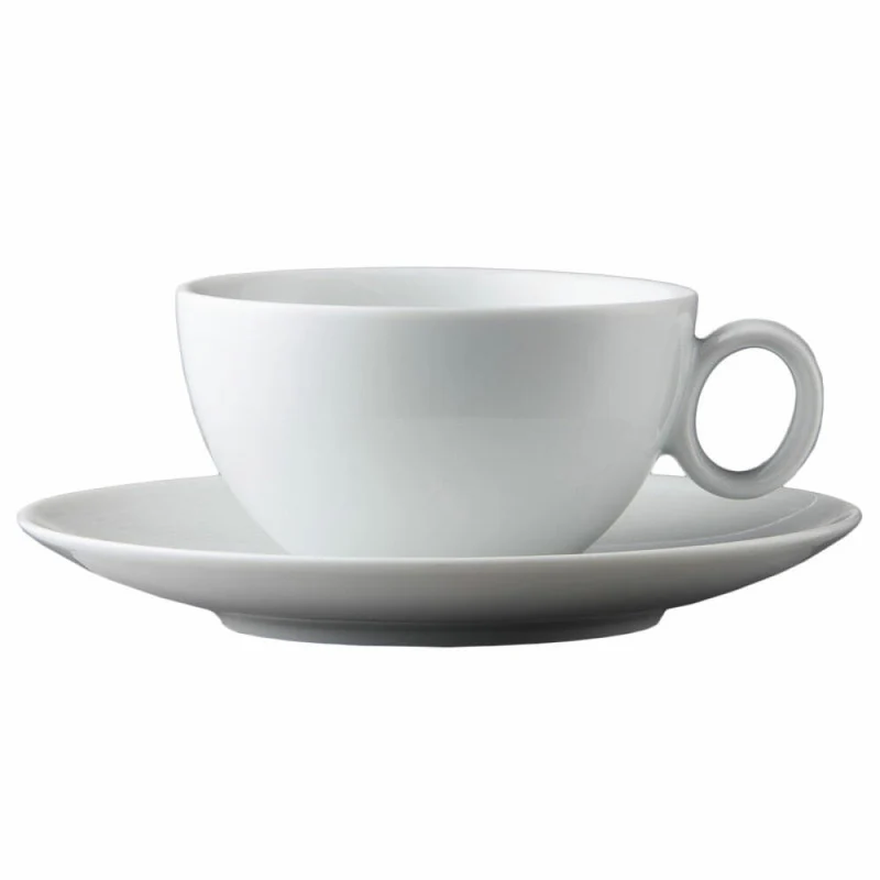 Thomas Loft Teetasse mit Untertasse, Porzellan, Weiß, Spülmaschinenfest, 250 ml, 2-tlg., 14640