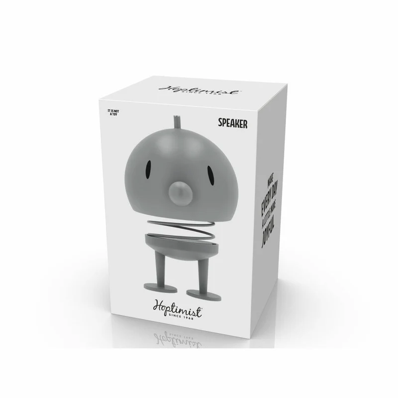 Hoptimist Lautsprecher Speaker XL Soft Grey, ABS-Kunststoff, Stahl, Grau, 23 cm, 33147