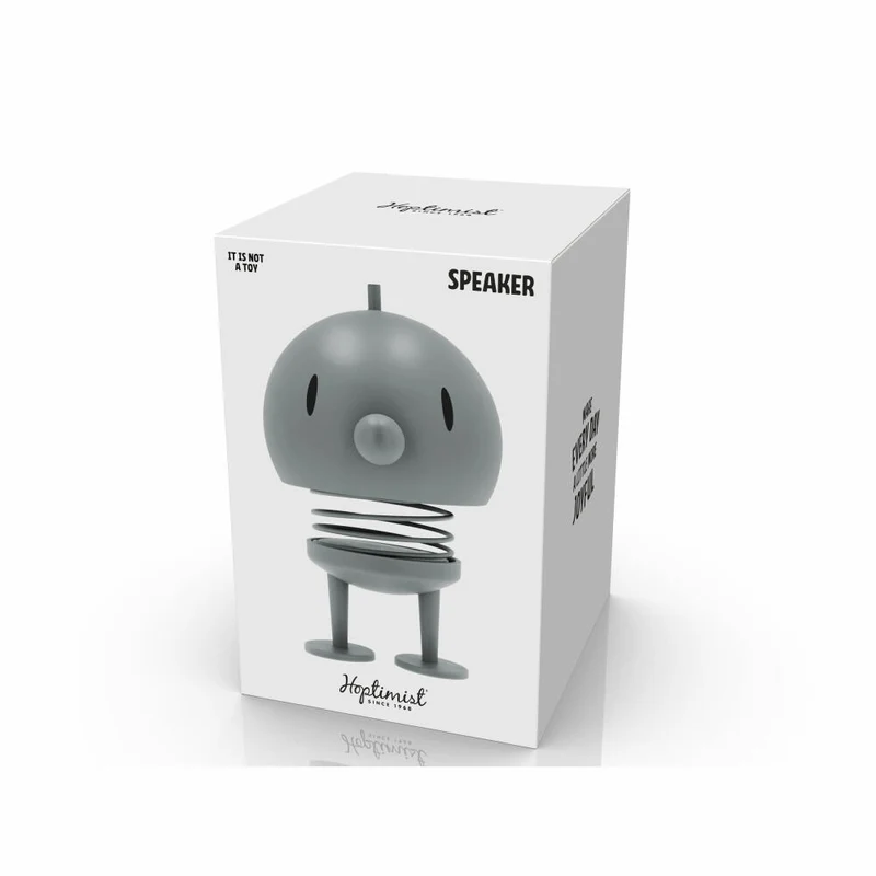 Hoptimist Lautsprecher Speaker L Soft Grey, ABS-Kunststoff, Stahl, Grau, 23 cm, 33161