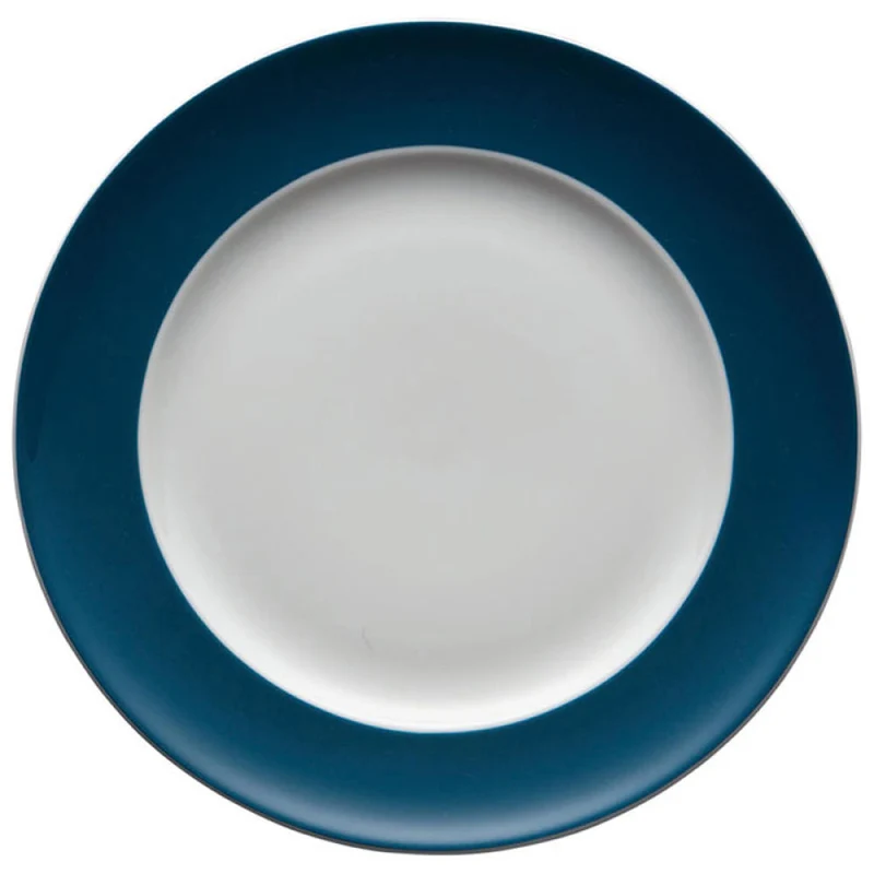 Thomas Sunny Day Frühstücksteller, Kuchenteller, Teller, Porzellan, Petrol Blue / Blau, Spülmaschinenfest, 22 cm, 10222