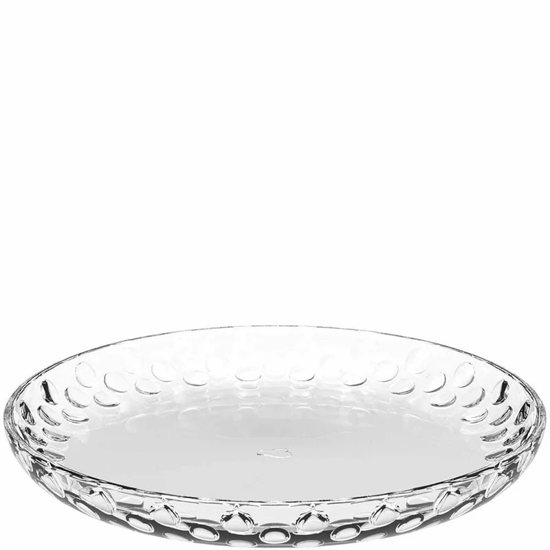 Leonardo Teller CUCINA OPTIC, 4er Set, Glasteller, Speiseteller, Desserteller, Glas, 18 cm, 066353