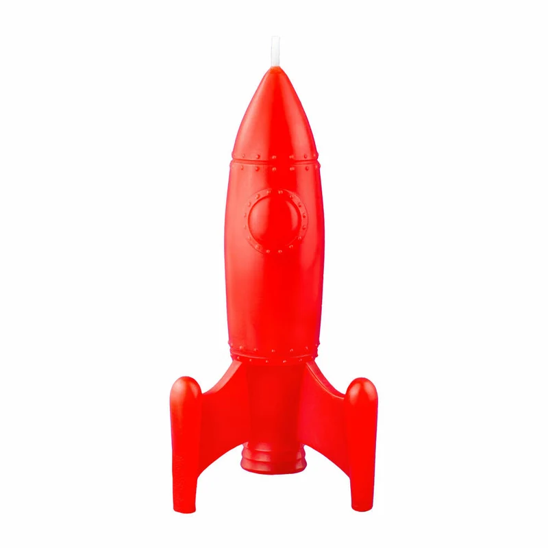 Donkey Products Figurenkerze The Rocket Candle, Rakete, Paraffinwachs, Rot, 18.5 cm, 211026