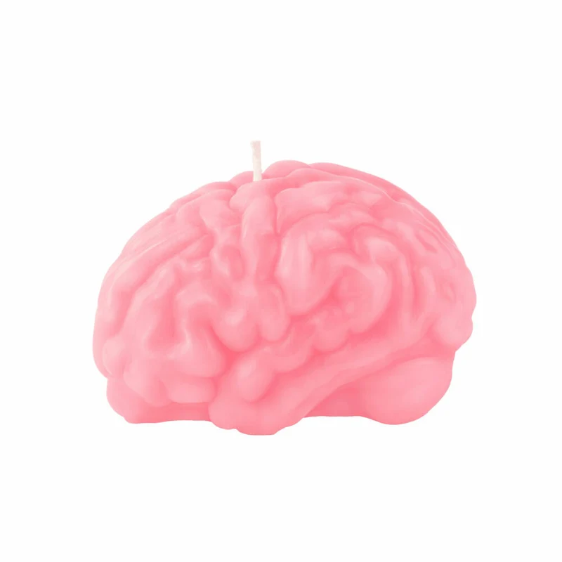Donkey Products Figurenkerze Arts of Parts Brain Candle, Gehirn, Paraffinwachs, Rosa, 10 cm, 211024