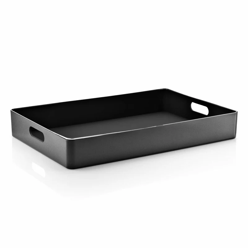 Eva Solo Serviertablett, Tablett, Frühstückstablett, Edelstahl/Kunstoff, Schwarz, 567623