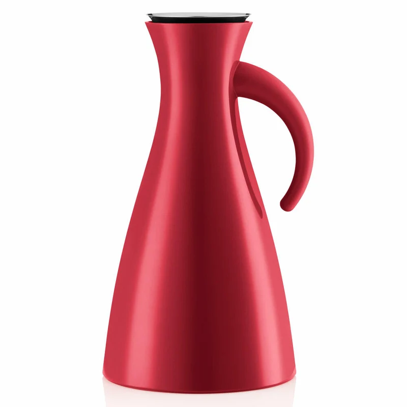 Eva Solo Isolierkanne, Kaffeekanne, Thermokanne, Teekanne, Glas/Kunstoff/Edelstahl, Rot, 1 L, 502913