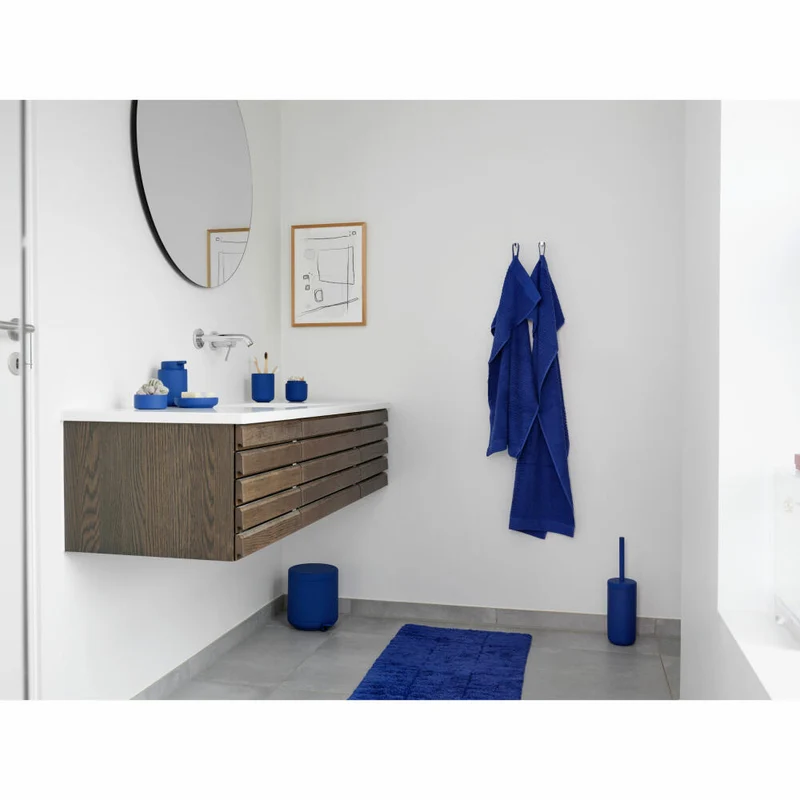 Zone Denmark Badematte Tiles Indigo Blue, 100% Baumwolle, Blau, 50 x 80 cm, 31574