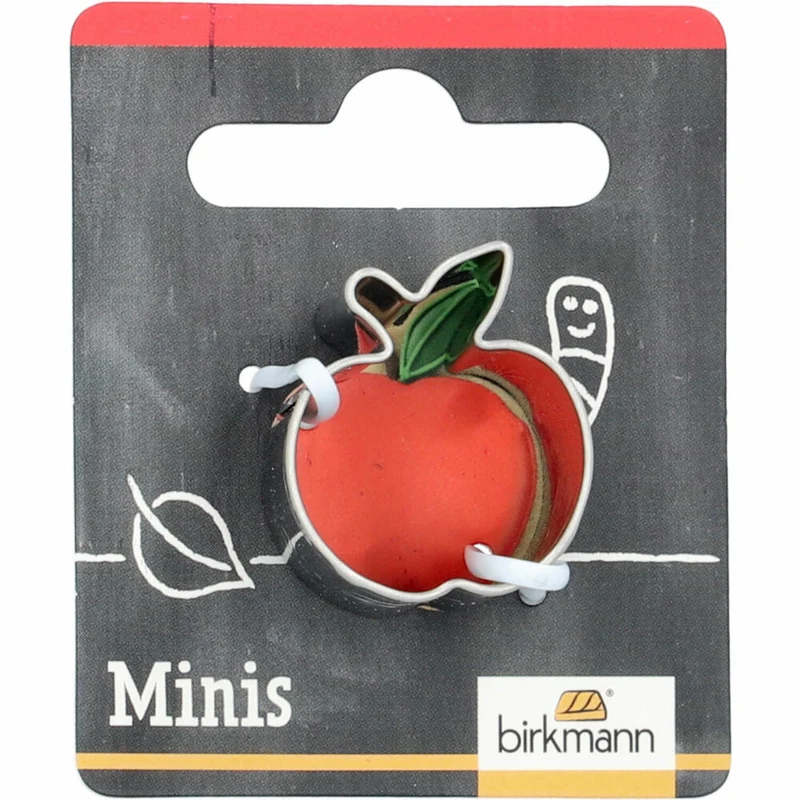 Birkmann Mini-Ausstechform Apfel, Ausstecher, Plätzchenform, Keks, Plätzchen, Edelstahl, 2.5 cm, 152717