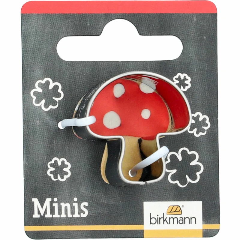 Birkmann Mini-Ausstechform Pilz, Ausstecher, Plätzchenform, Keks, Plätzchen, Edelstahl, 2.7 cm, 152748