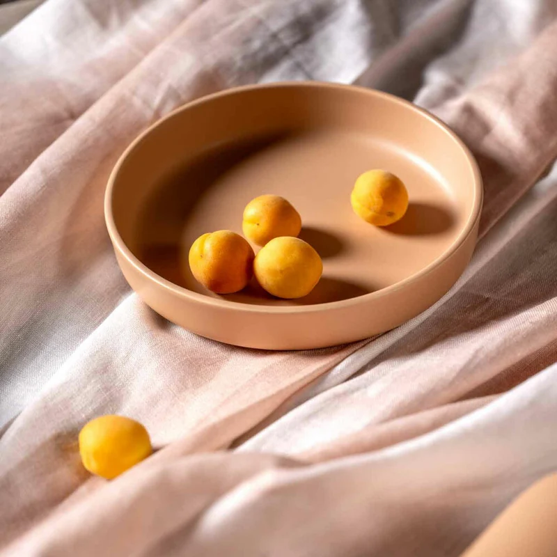 Leonardo Keramikteller Tief ROMA, Teller, Speiseteller, Pastateller, Keramik, Apricot, 20 cm, 027265