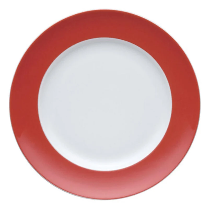 Thomas Sunny Day Frühstücksteller, Kuchenteller, Teller, Porzellan, New Red / Rot, Spülmaschinenfest, 22 cm, 10222
