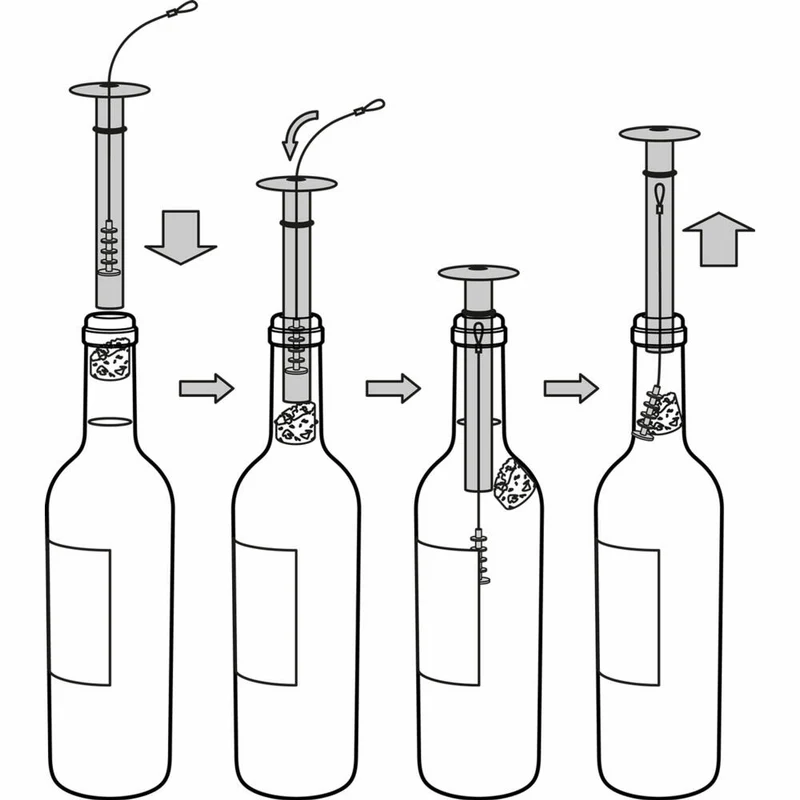 Take2 John Wine Korkenbruchstückentferner, Korkenzieher, Weinflaschenöffner, Korkenretter, 29050