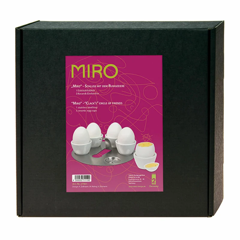 Take2 Miro Eierbechertablett, 6-tlg., mit Eierbechern, Eiertablett, Eierbecher, Eier Becher, Eierhalter, 27001