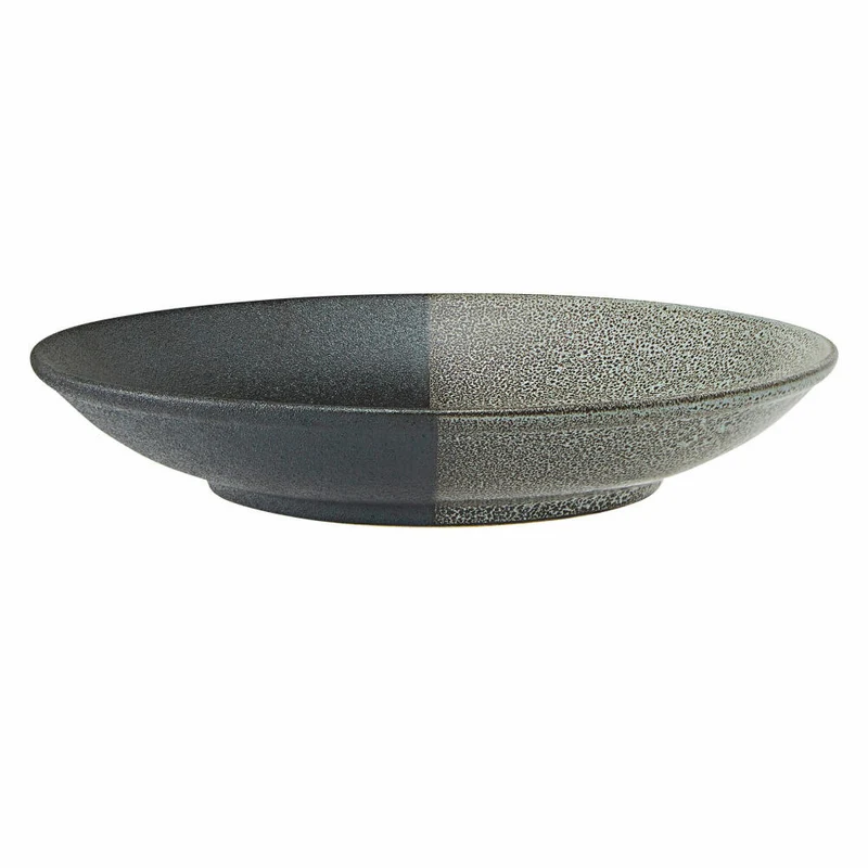 Maxwell & Williams Schale Umi auf Fuß, Schüssel, Porzellan, Grau-Schwarz, 25 x 4.5 cm, AX0575
