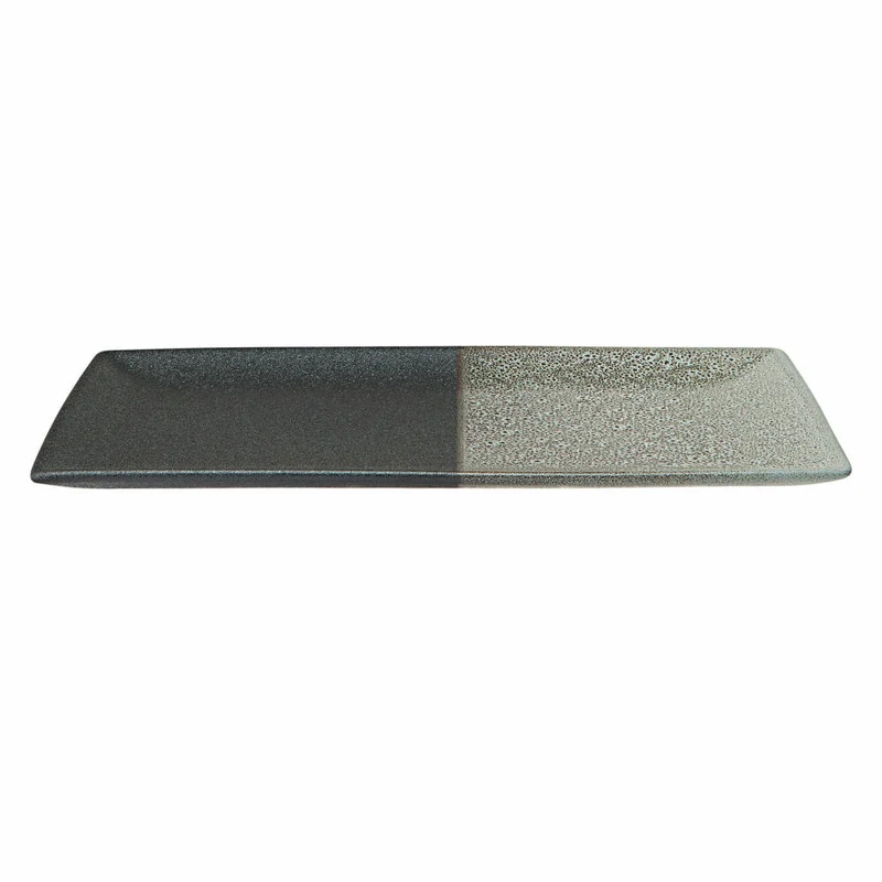 Maxwell & Williams Servierplatte Umi, Porzellan, Grau-Schwarz, 34.5 x 19 cm, AX0579