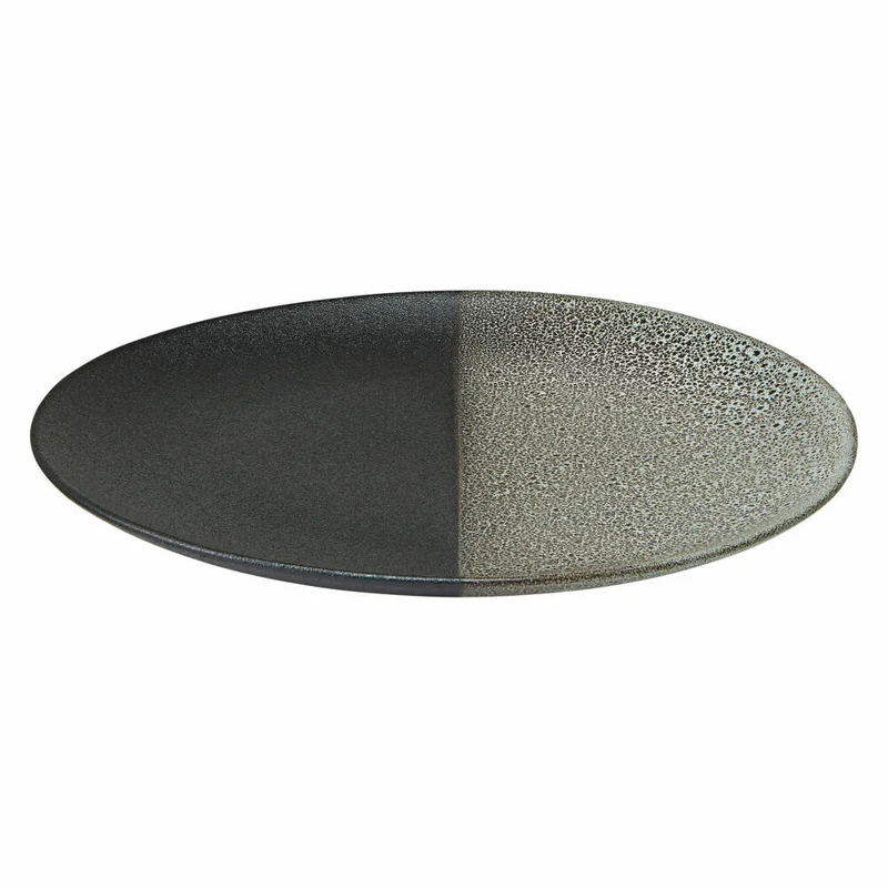 Maxwell & Williams Servierplatte Umi, Porzellan, Grau-Schwarz, 36 cm, AX0585