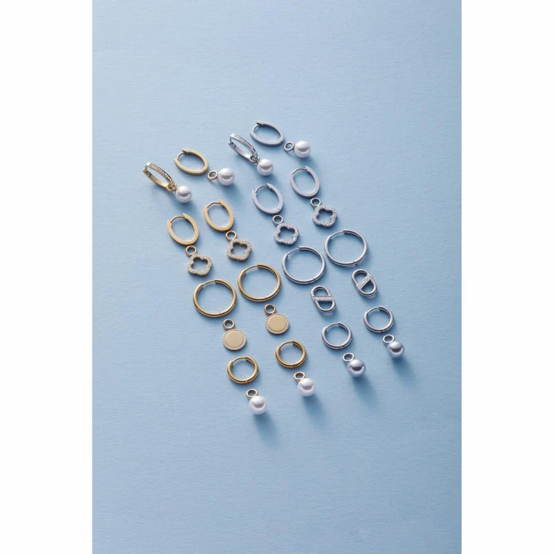 Leonardo Jewels Anhänger Perla Beautys, 2er Set, Ohrring-Anhänger, Ohrschmuck, Edelstahl, Perle , 024335
