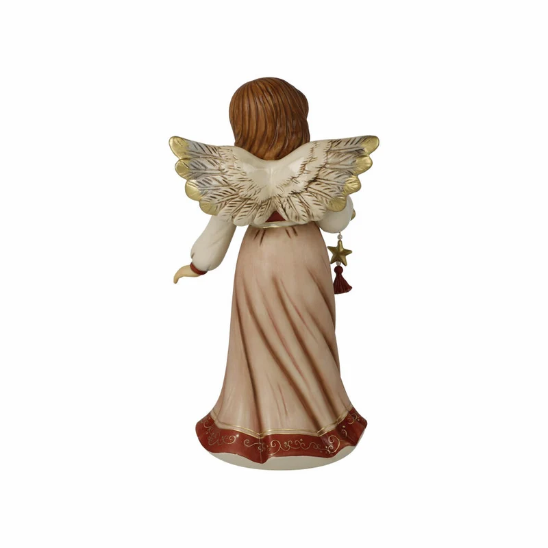 Goebel Engel Funkelndes Weihnachtssternchen, Dekofigur, Steingut, Bordeaux, 26 cm, 41687291