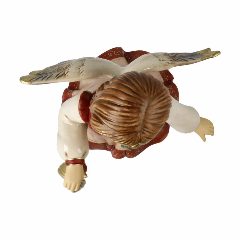 Goebel Engel Funkelndes Weihnachtssternchen, Dekofigur, Steingut, Bordeaux, 26 cm, 41687291