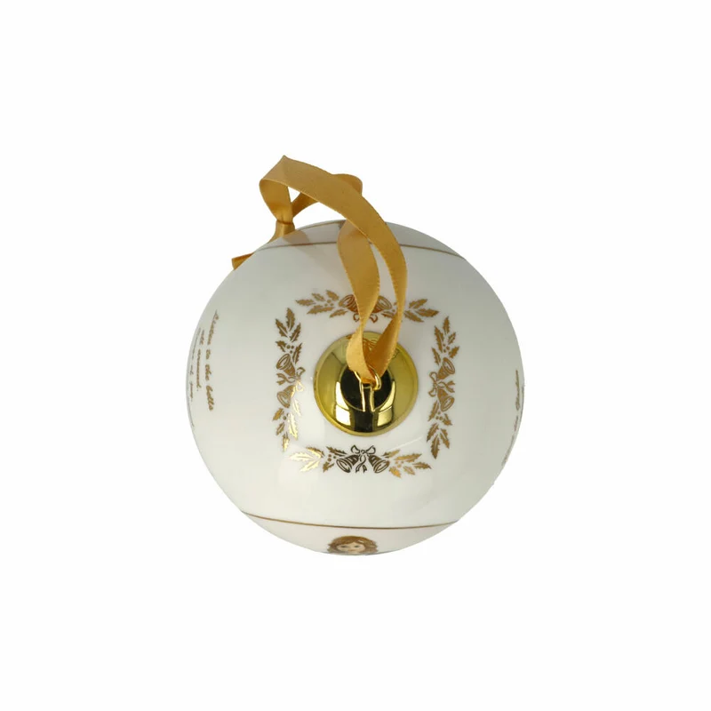 Goebel Kugel Jahreskugel 2024, Christbaumkugel, Porzellan, Walnuss, 8 cm, 66501671