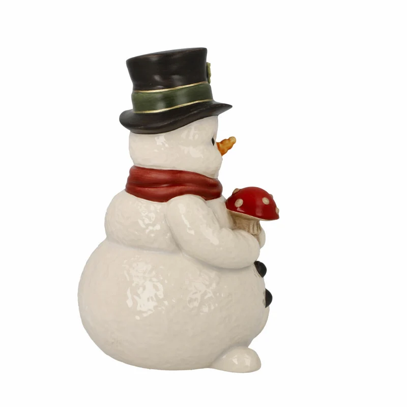 Goebel Figur Kleiner Glücksbote, Schneemann, Steingut, Bunt, 12.5 cm, 66704541