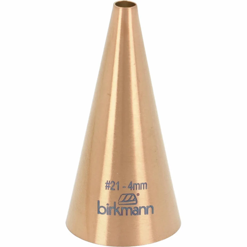 Birkmann Lochtülle Nr.21, Spritztülle, Garniertülle, Backzubehör, Edelstahl, Kupferfarben, Ø 4 mm, 409026