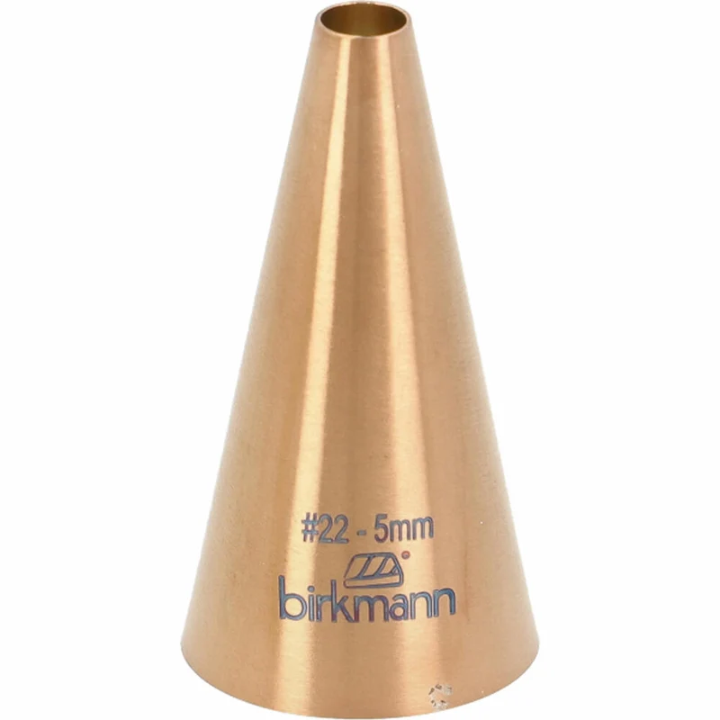 Birkmann Lochtülle Nr.22, Spritztülle, Garniertülle, Backzubehör, Edelstahl, Kupferfarben, Ø 5 mm, 409033