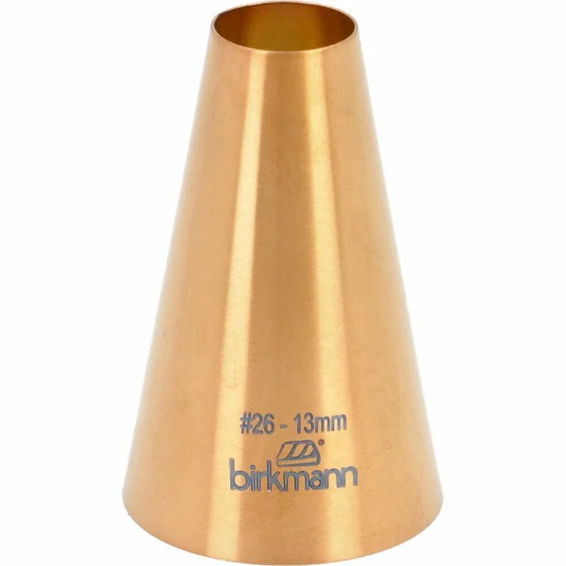 Birkmann Lochtülle Nr.26, Spritztülle, Garniertülle, Backzubehör, Edelstahl, Kupferfarben, Ø 13 mm, 409071