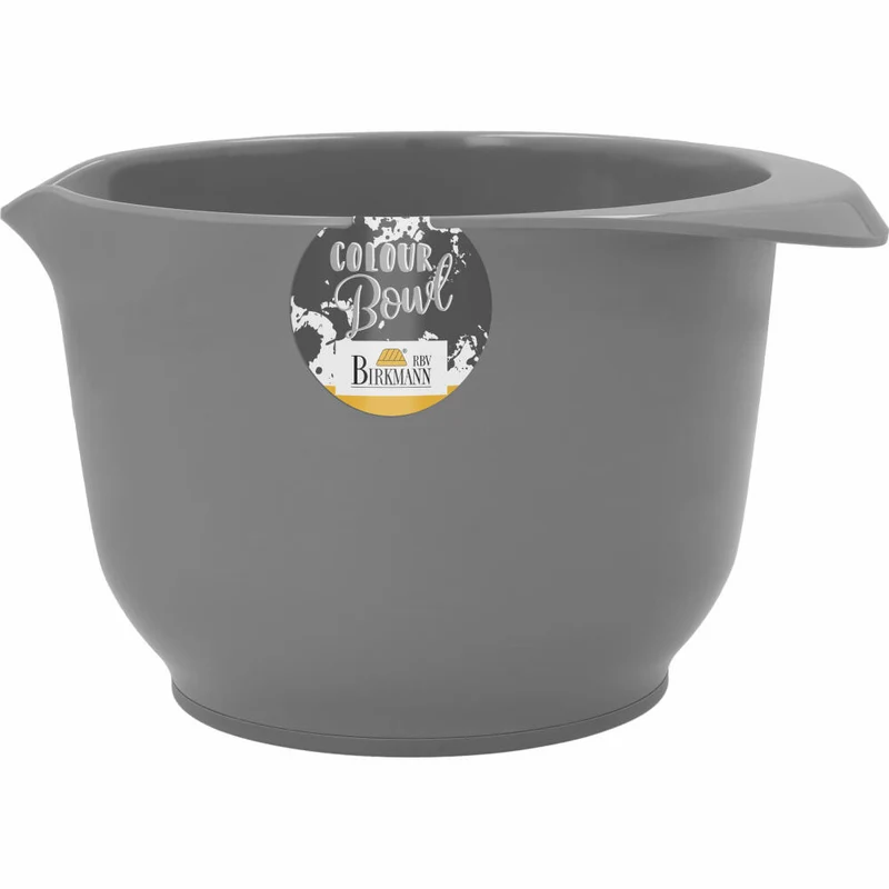 Birkmann Colour Bowl Rühr- und Servierschüssel, Rührschüssel, Schüssel, Melaminharz, Grau Matt, 1.5 L, 709331