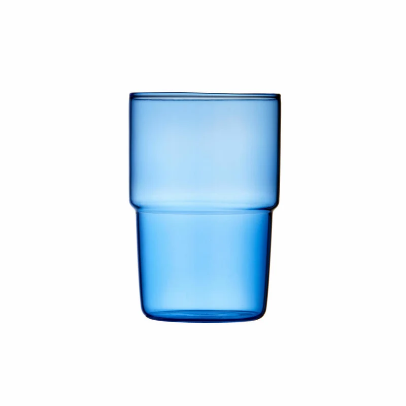 Lyngby Glas Trinkglas Torino 2er Set, Becher, Glas, Blau, 400 ml, 30196