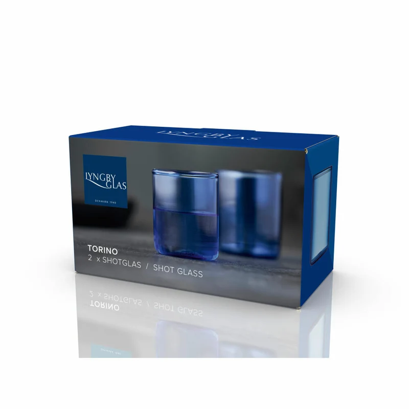 Lyngby Glas Messglas Torino 2er Set, Messbecher, Glas, Blau, 600 ml, 30200