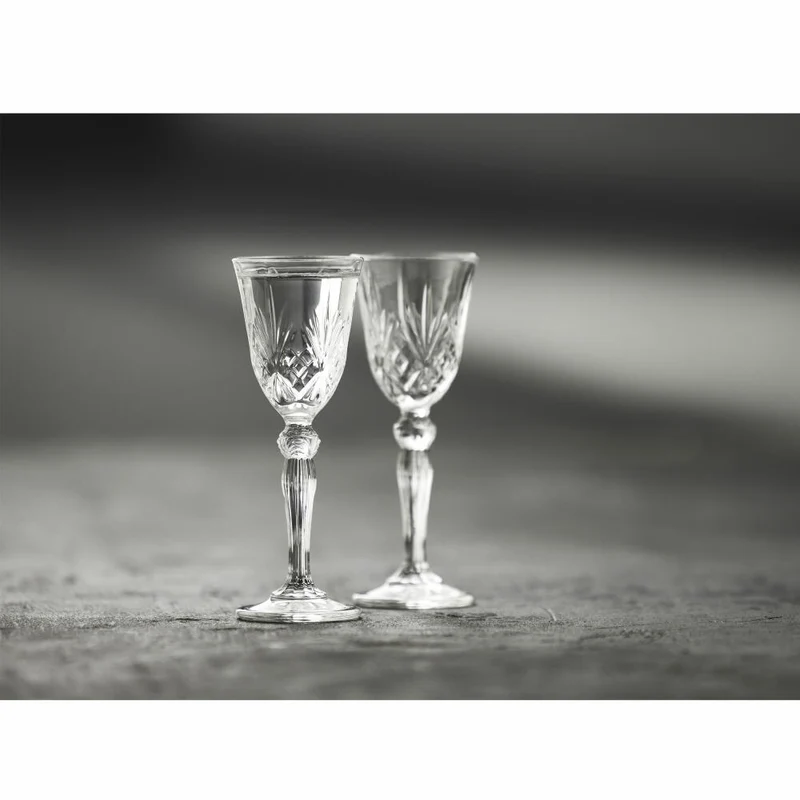 Lyngby Glas Schnapsglas Melodia 4er Set, Kristallglas, Transparent, 50 ml, 31133