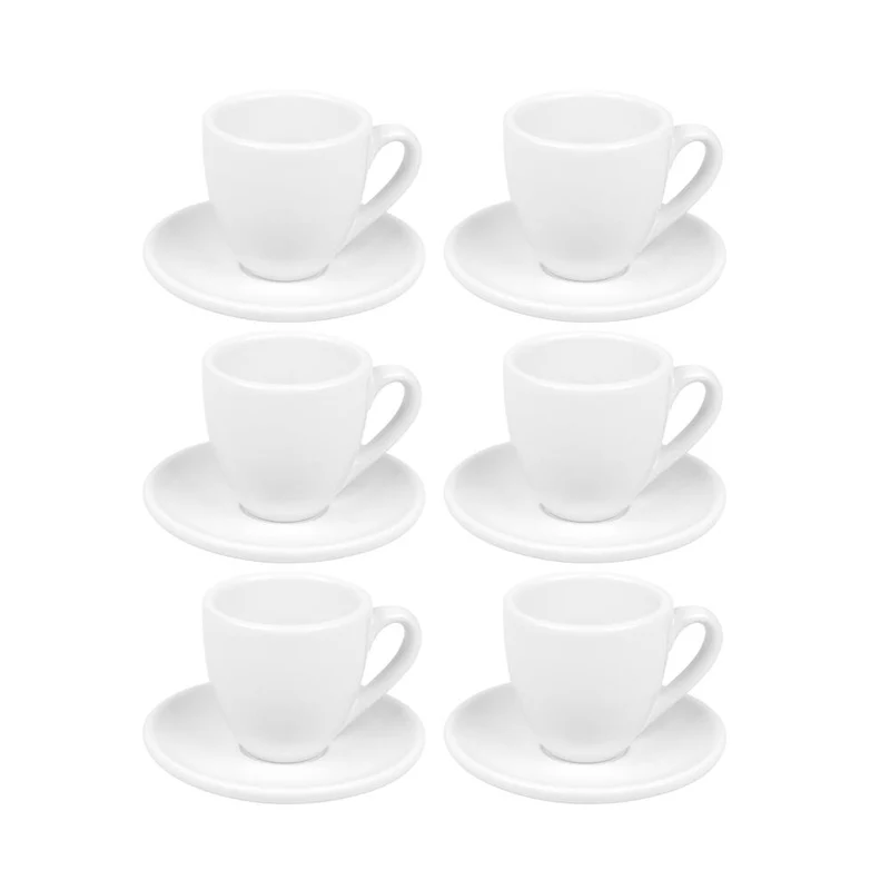 Könitz Espressotassen 6er Set CoffeeBar, Tassen, Porzellan, Weiß, 70 ml, 17 5 700 0003